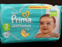 پوشک پریما پمپرز ترک سایز 3 _ 34تایی 