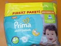 پوشک پریما ترک سوپر اونتاژ سایز 4+،  72 تایی