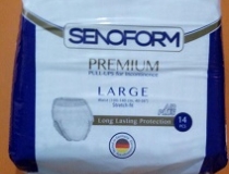 پوشک بزرگسال شورتی سنا فرم آلمانی بزرگ(لارج)یک کارتن6بسته 14تاییSENOFORM