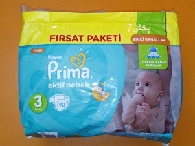 پوشک پریما ترک سوپر اونتاژ سایز 3،  90 تایی