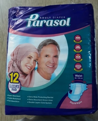 پوشک بزرگسال چسبی پاراسل parasol سایز لارج12عددی 