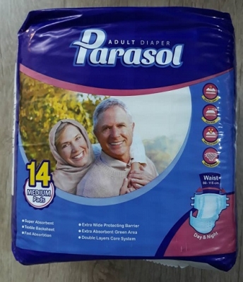 پوشک بزرگسال چسبی پاراسل parasol سایز مدیوم 14عددی 